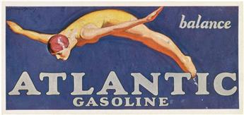 MCCLELLAND BARCLAY (1891-1943). ATLANTIC GASOLINE. Group of 14 cards. Circa 1930s. Each approximately 2x6 inches, 7x15 cm.